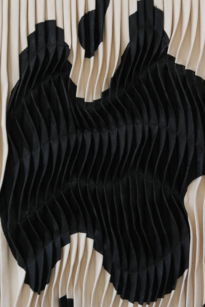 Painted Pleated Wall Sculpture